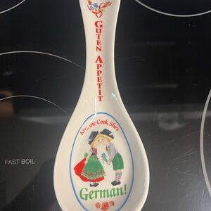 Ceramic German Spoon Rest - White